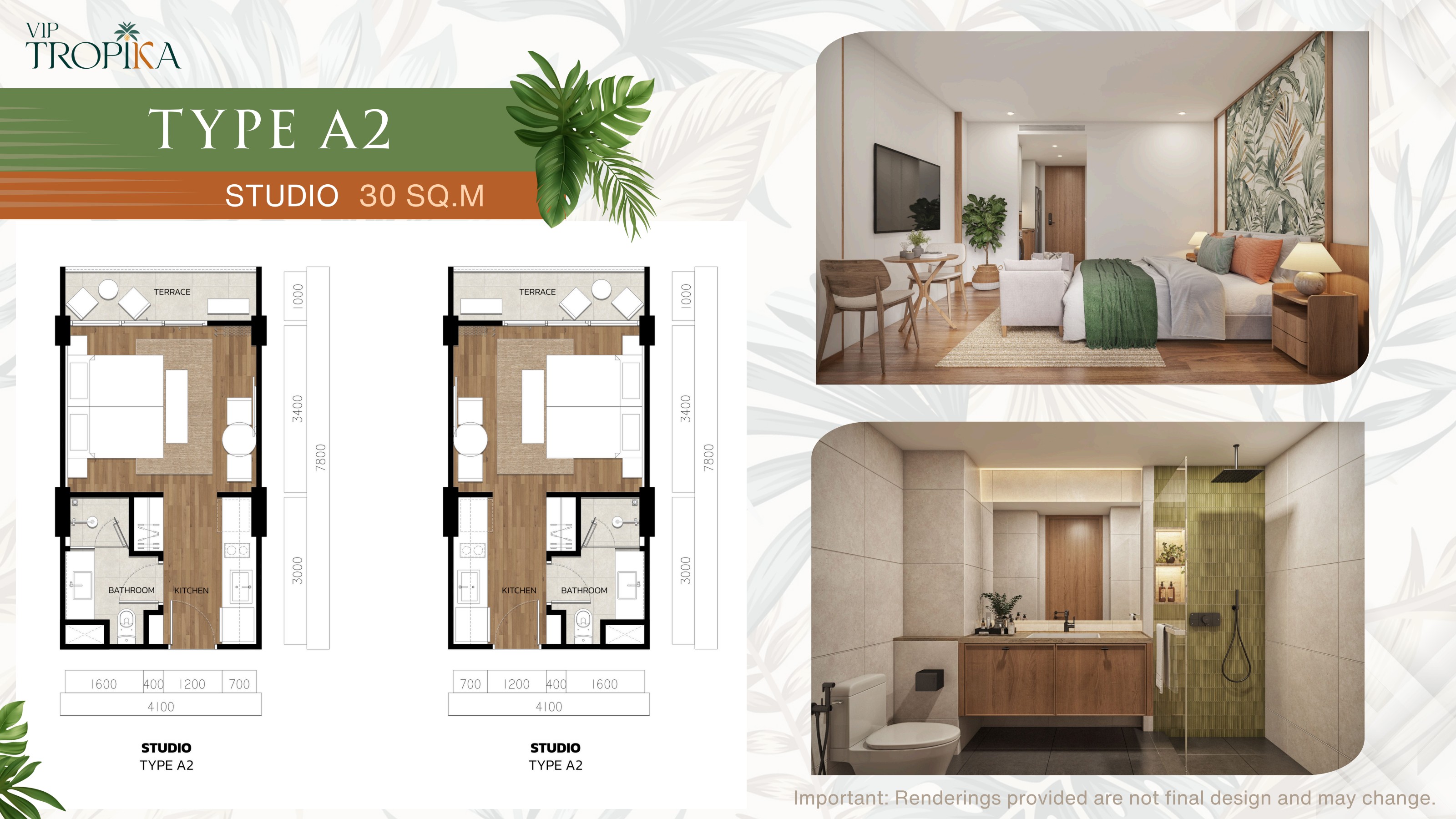Floor plan Type A2 — Studio